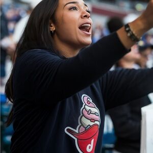 Navy Blue Ice Cream Graphic crewneck Sweatshirt